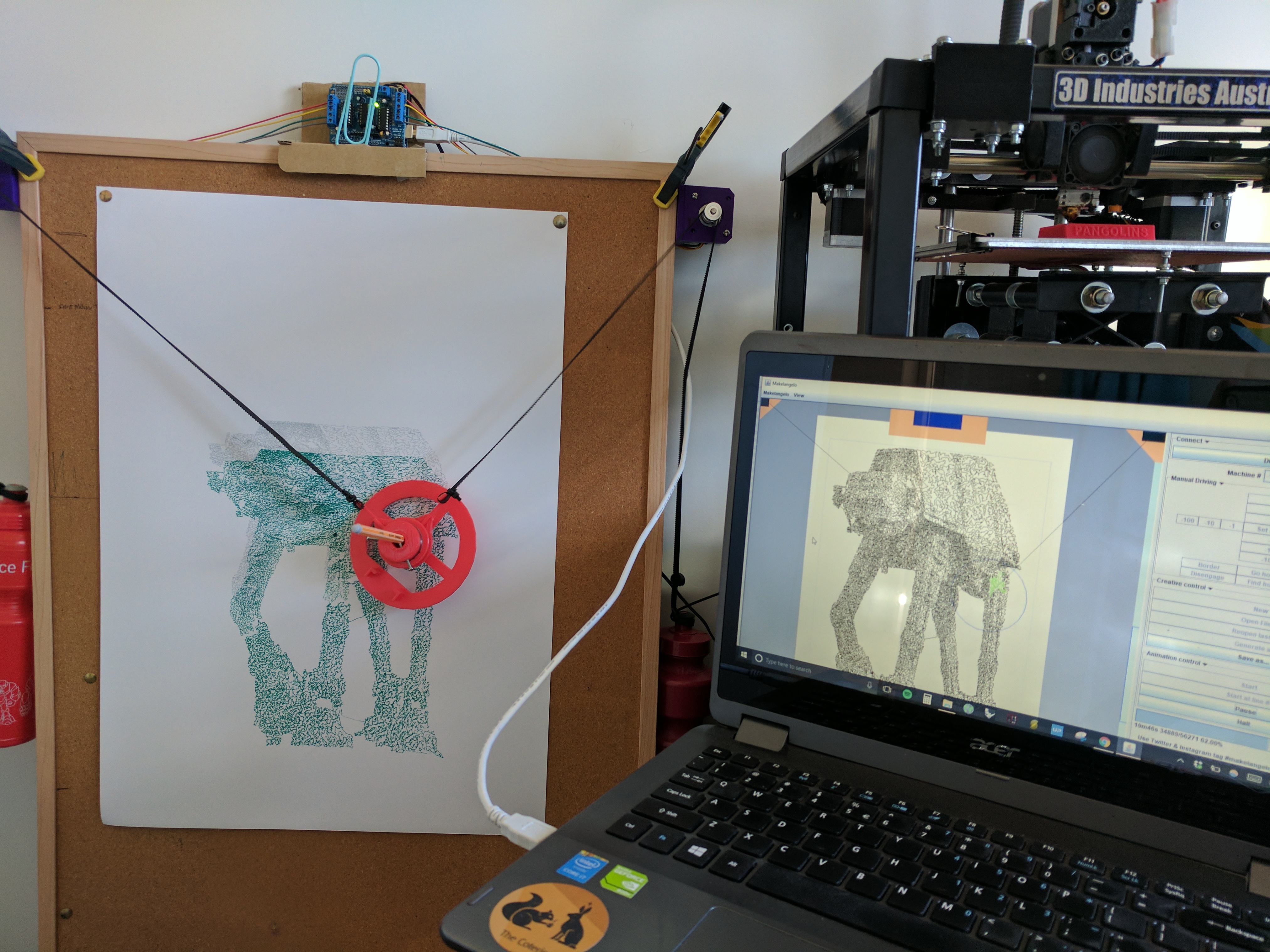 I built a polargraph drawing machine | PIPER3DP